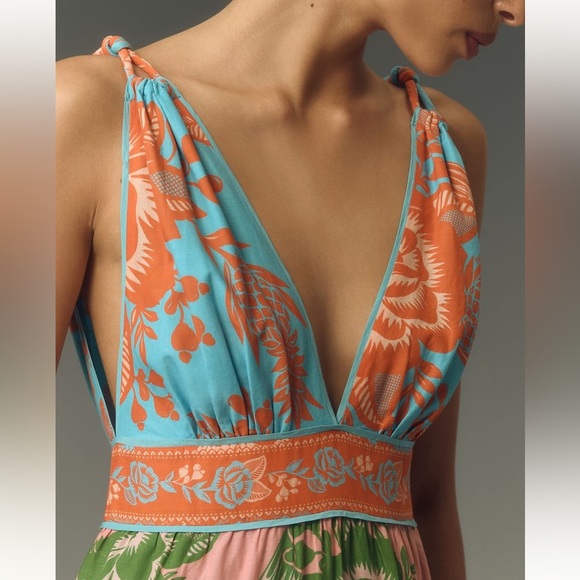 New FARM Rio Garden Mix Midi Dress - Picture 4 of 4